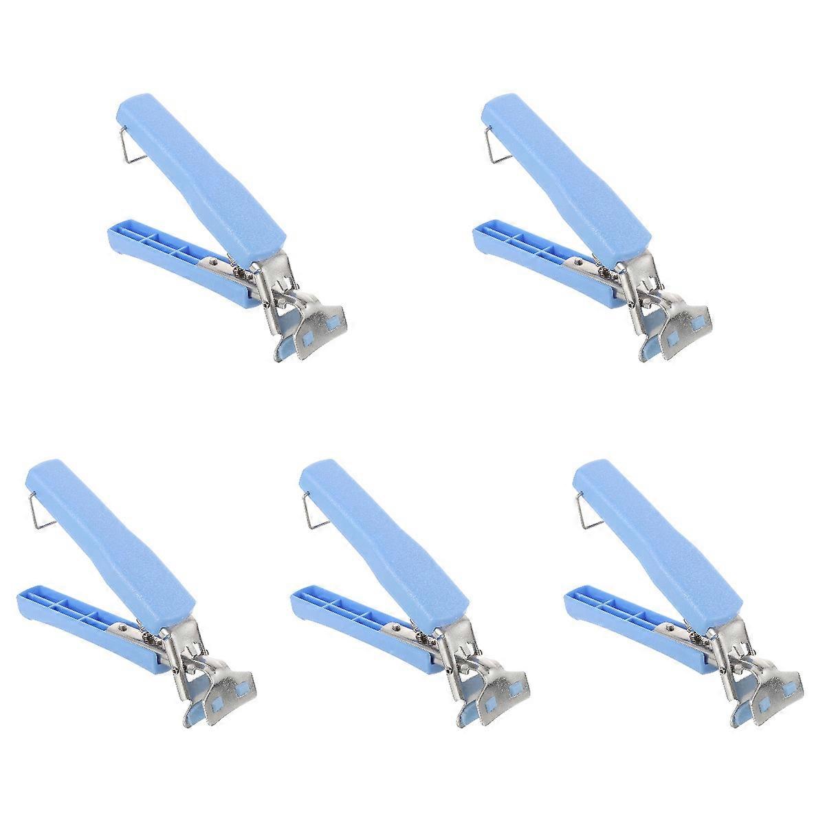 Multi-Function Blue Hot Bowl Clip for Kitchen Plate Lifting 5Pcs