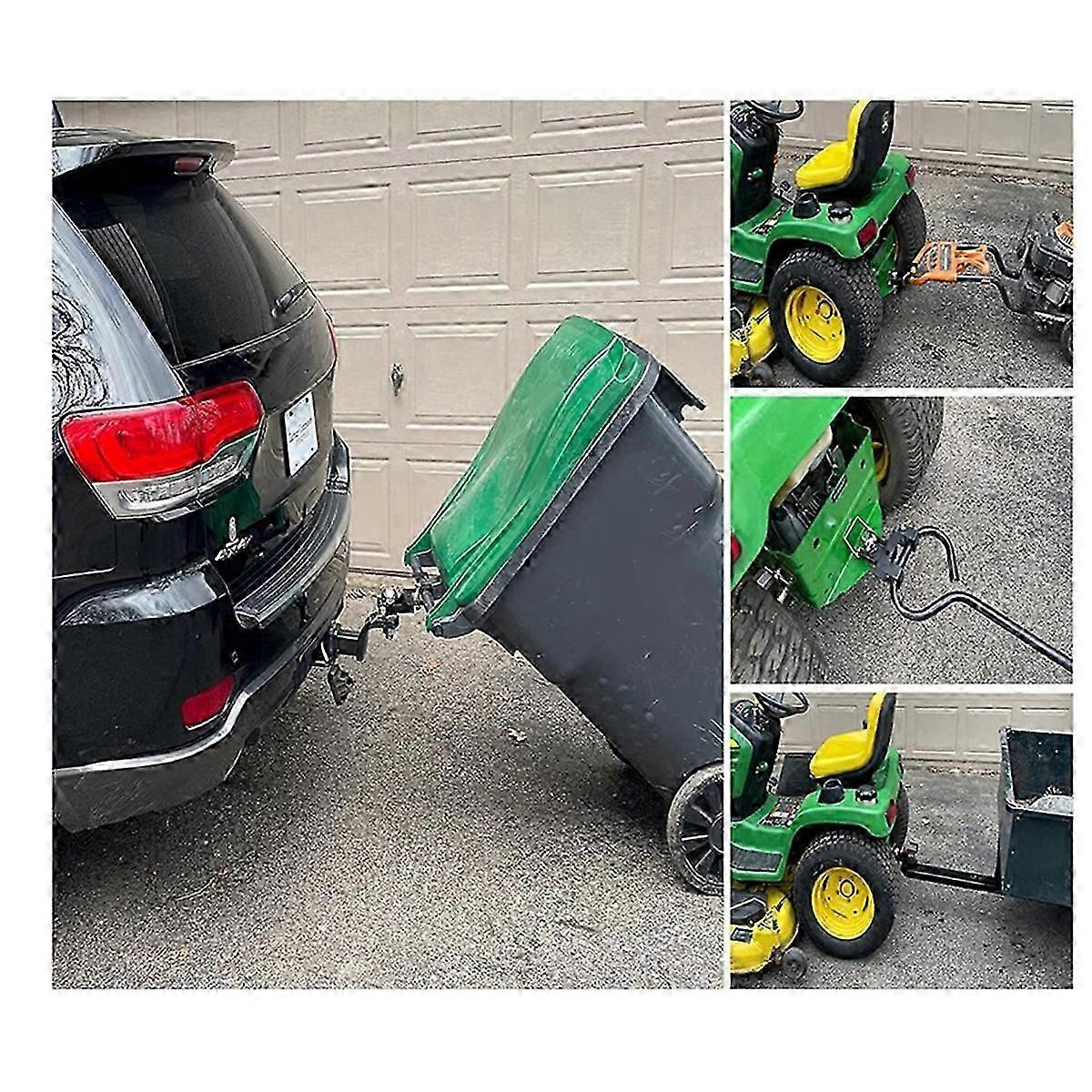 Wheeled bin hook with reliable traction pin for easy use