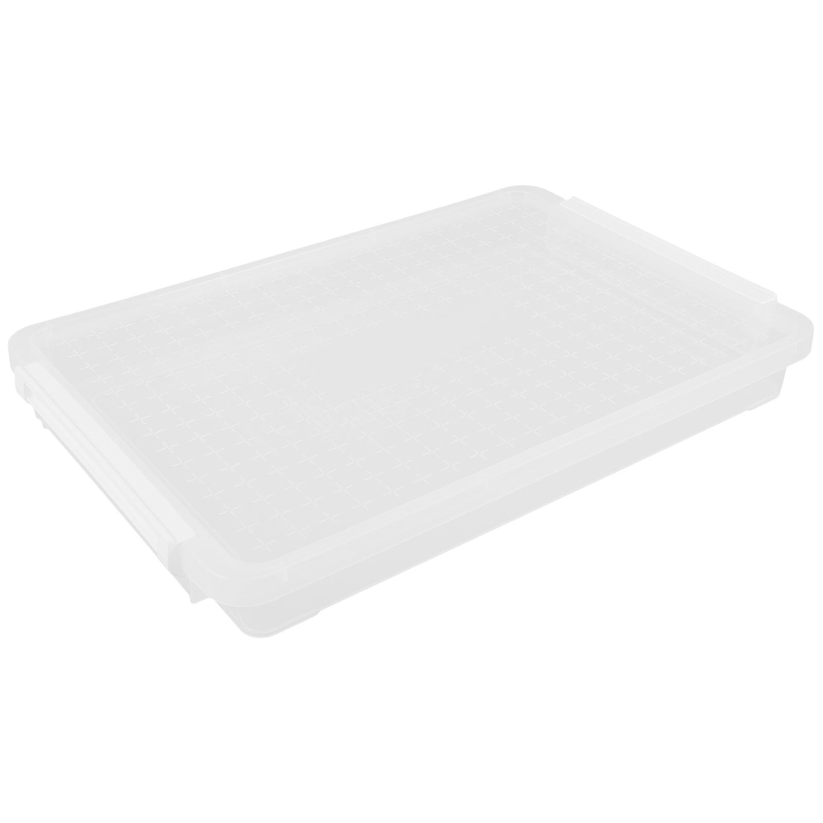 Sealed File Box Stackable File Organizer for Storage with Lid A4 Document Protector
