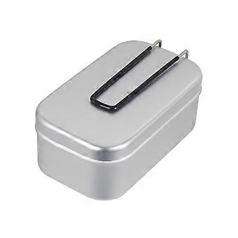 Camping Cookware Aluminum Lunch Box with Foldable Handle, Lightweight and Compact for Hiking and Picnics