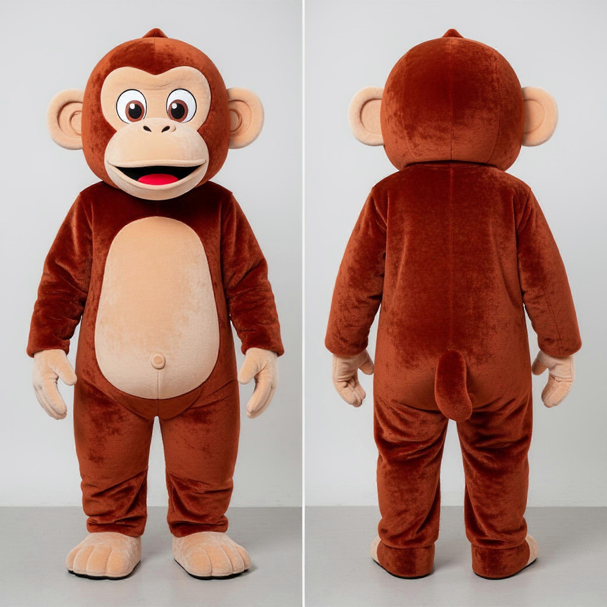 MASTICOT Rust Colored Cartoon Chimpanzee Mascot