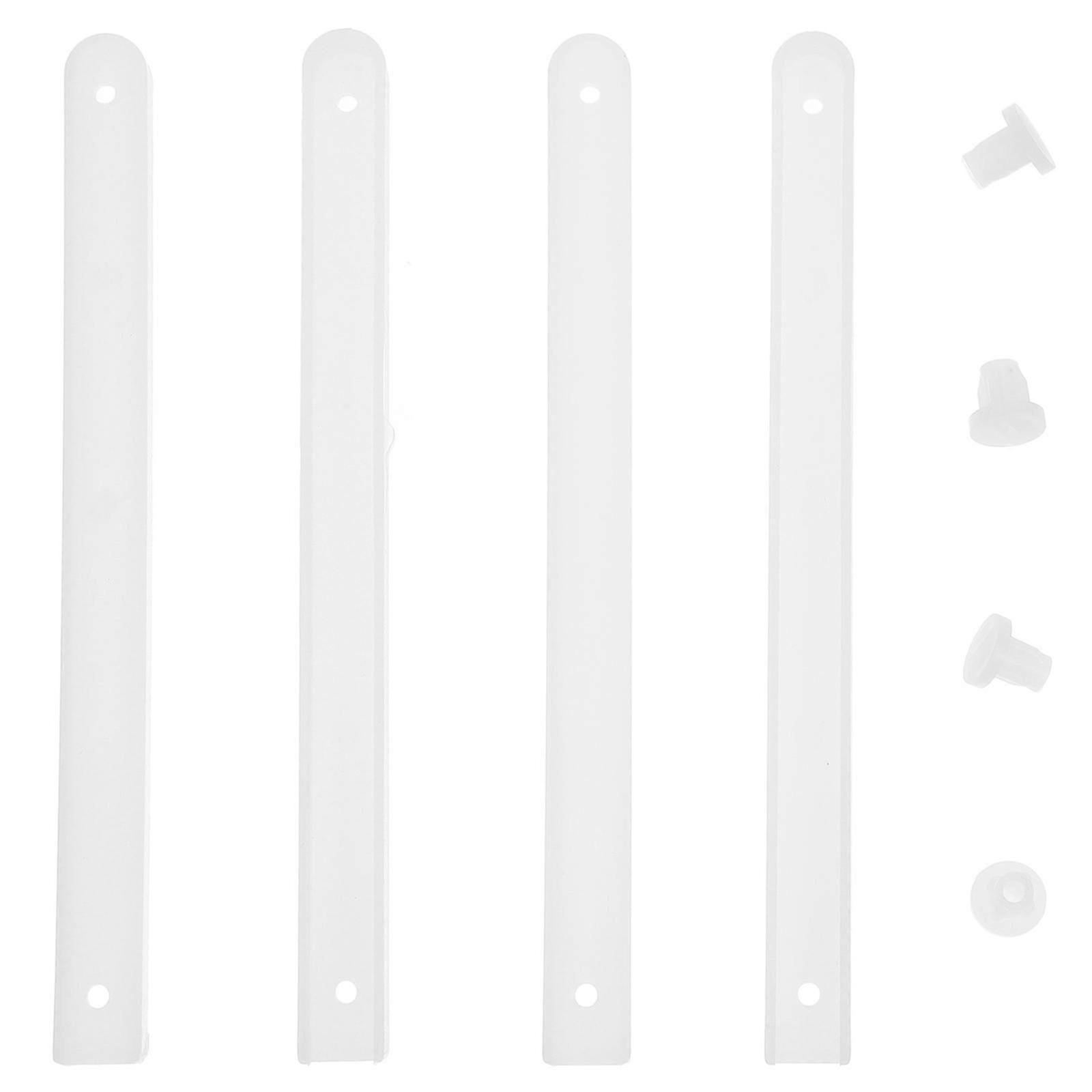 cabinet Drawer Slides Heavy Duty Function with Accessories 2Sets White PlasticJJ