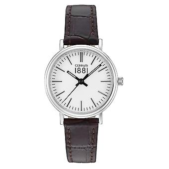 Cerruti Fabrian Watch for Women Analog Quartz with Cowhide Bracelet CRM111SN01BR