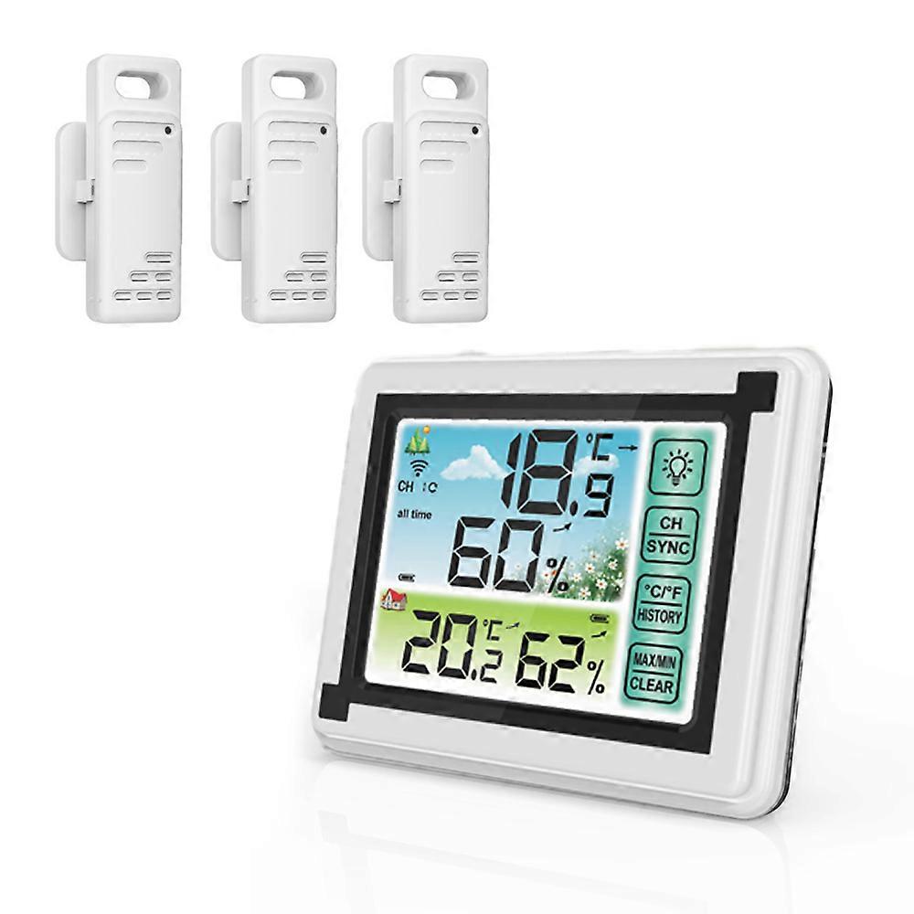 Digital Hygrometer Touch Screen Backlit Weather Station