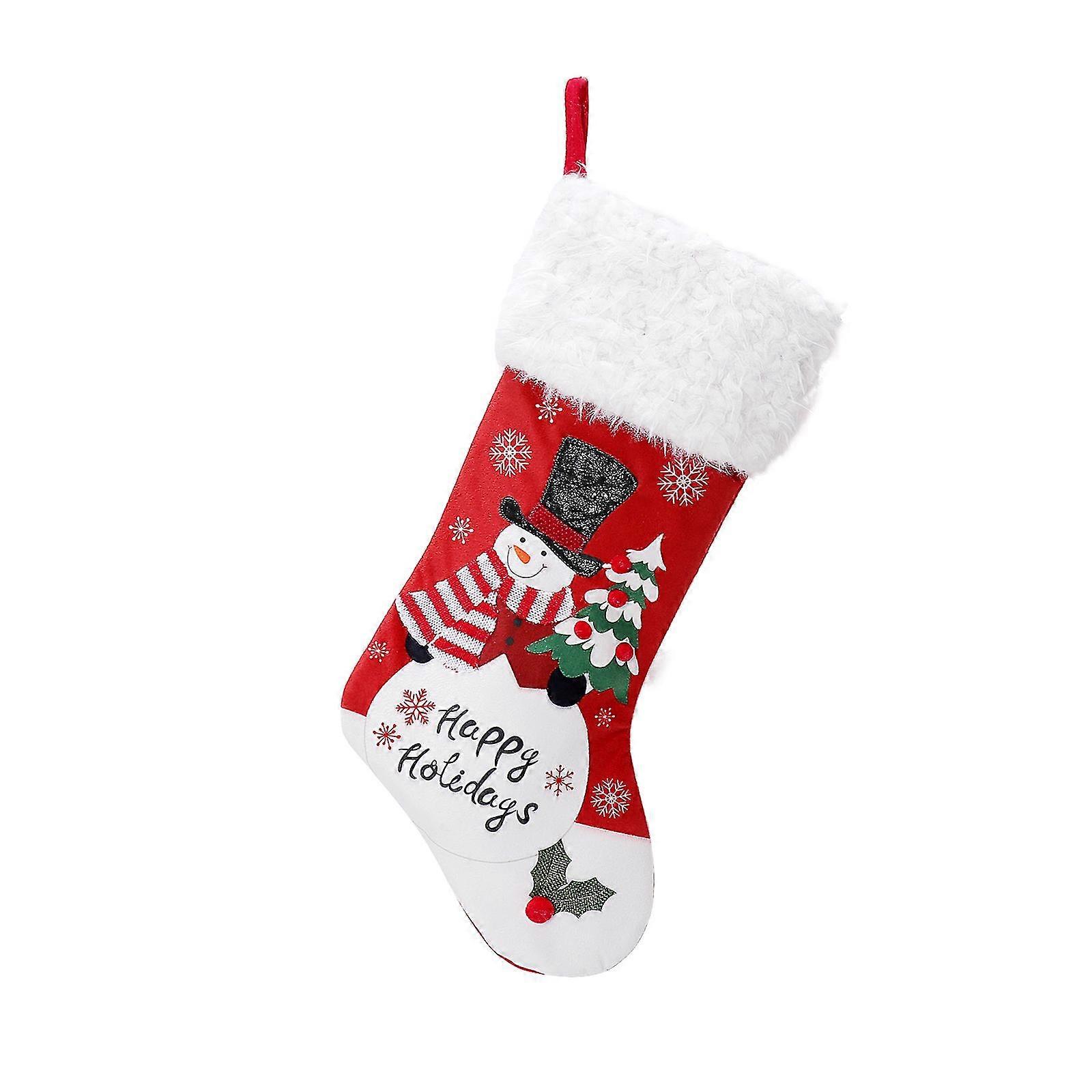 Festive Appliqué Stocking With Loop
