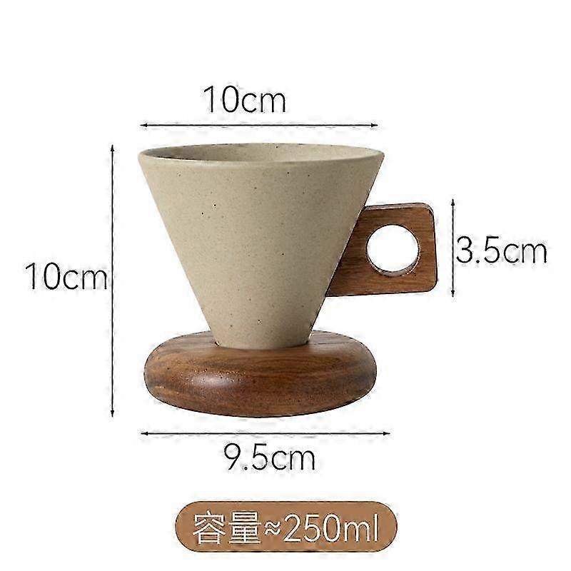 Sturdy Retro Ceramic Mug And Saucer Set
