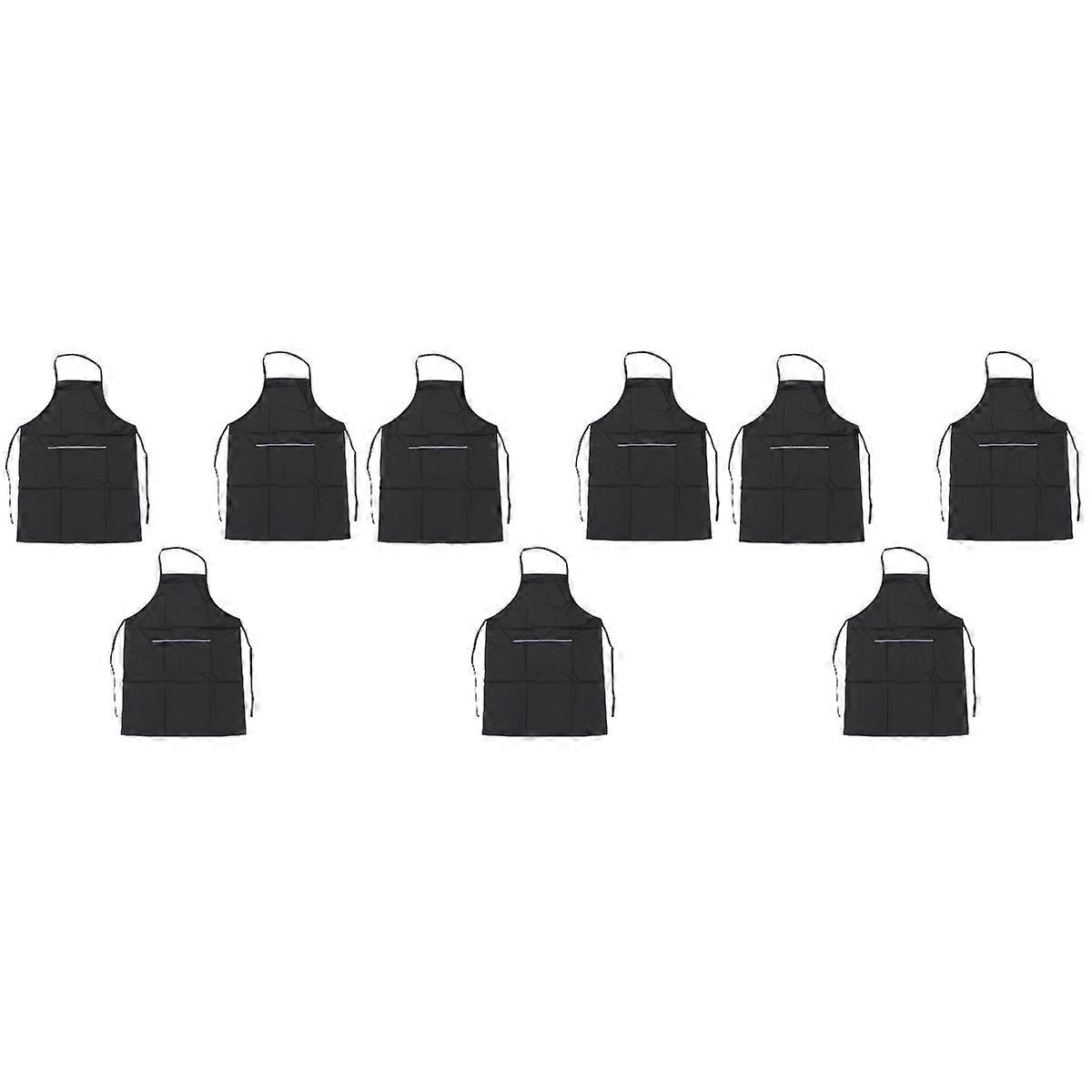 Waterproof Apron Black for Barber Work Use 9Pcs Set