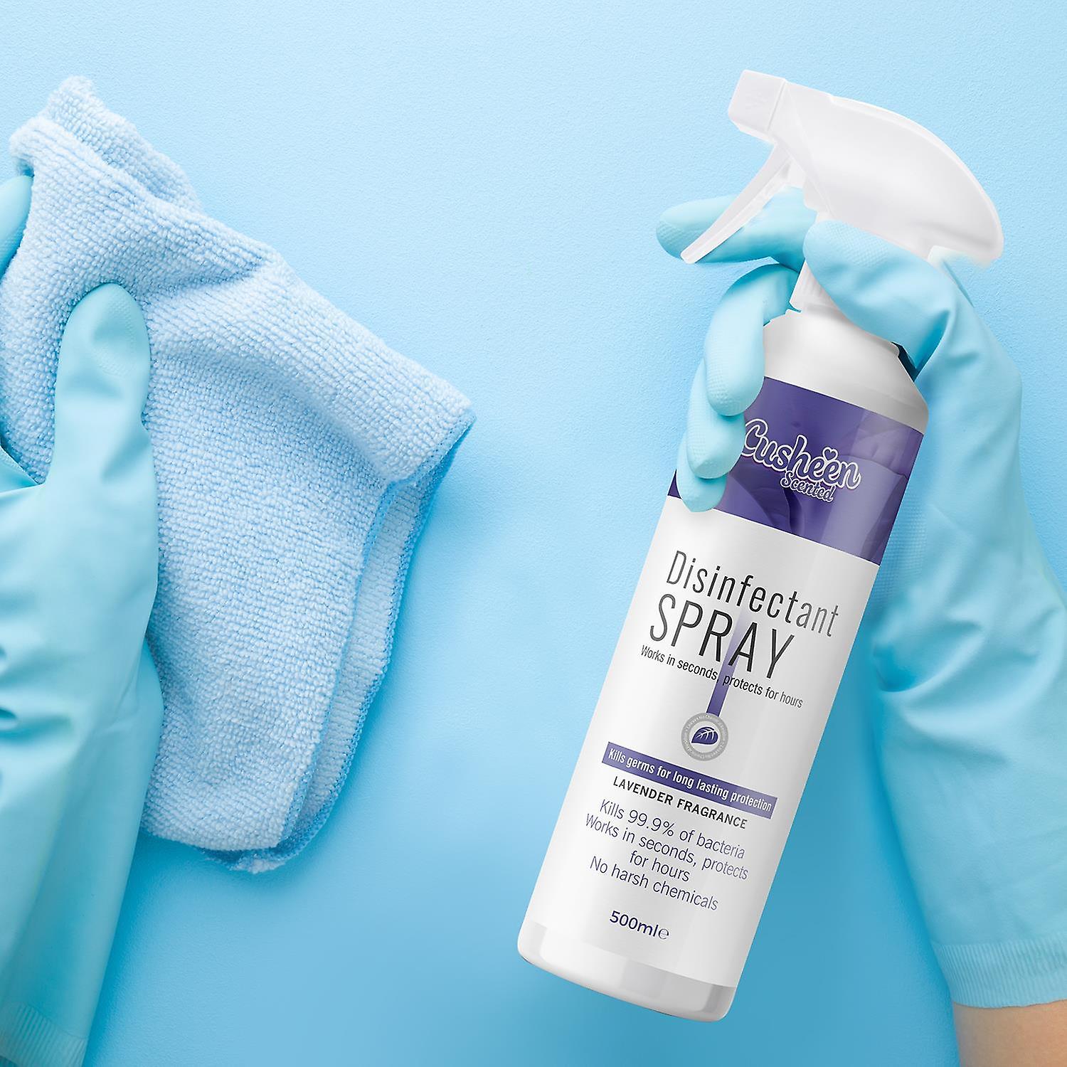 2 Pack Cusheen Lavender Scented Disinfectant Spray, 500ml
