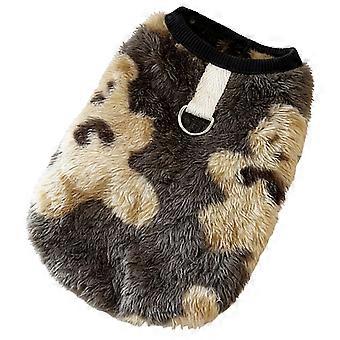 Fleece Dog Vest, Warm Bear Design Pet Sweater, Winter Clothes for Small Dogs and Cats