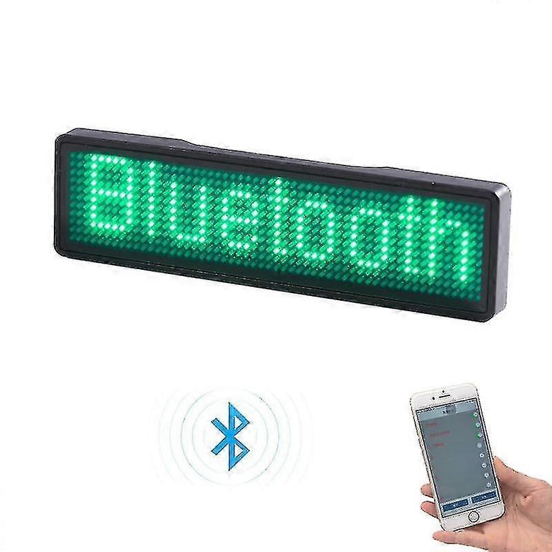 2026 Black case Bluetooth Programable Led Name Badge Case Magnet Pin