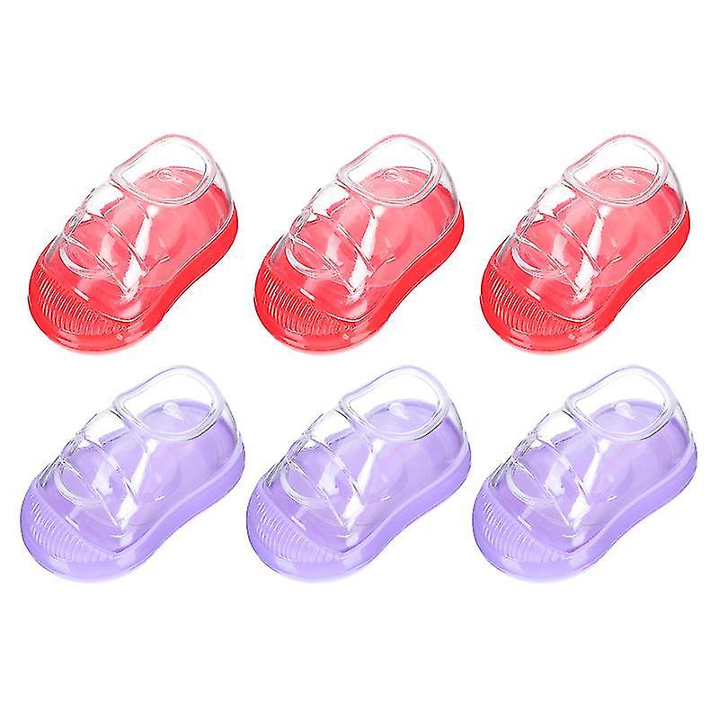 8X5cm Assorted Color Refillable Makeup Palettes & Cases 6 Pcs Adorable Crystal Shoe Shape Eyelash St