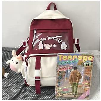 Sac à Dos 3 Pièces Kawaii Avec Nœud - Ensemble Mignon Et Pratique Pour Fille/ado