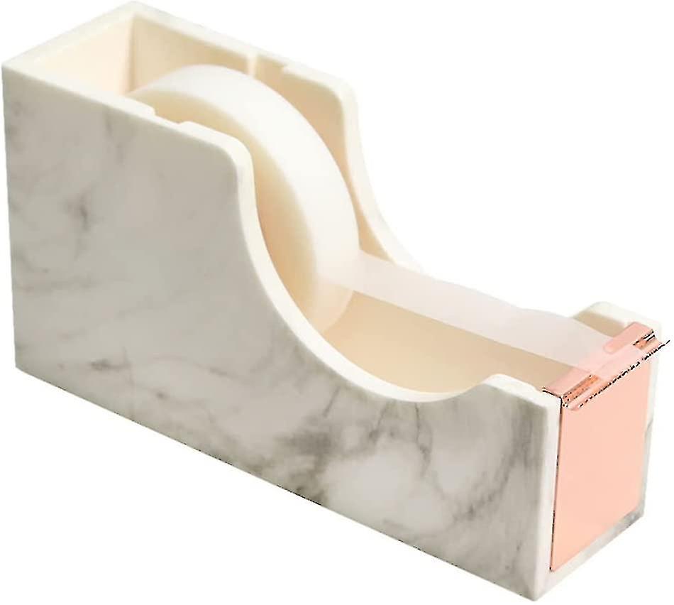 مكتب الشريط موزع الذهب روز الذهب المعدن الأساسية الرخام الأبيض الملمس مكتب اللوازم 1 بوصة (ارتفع الذهب