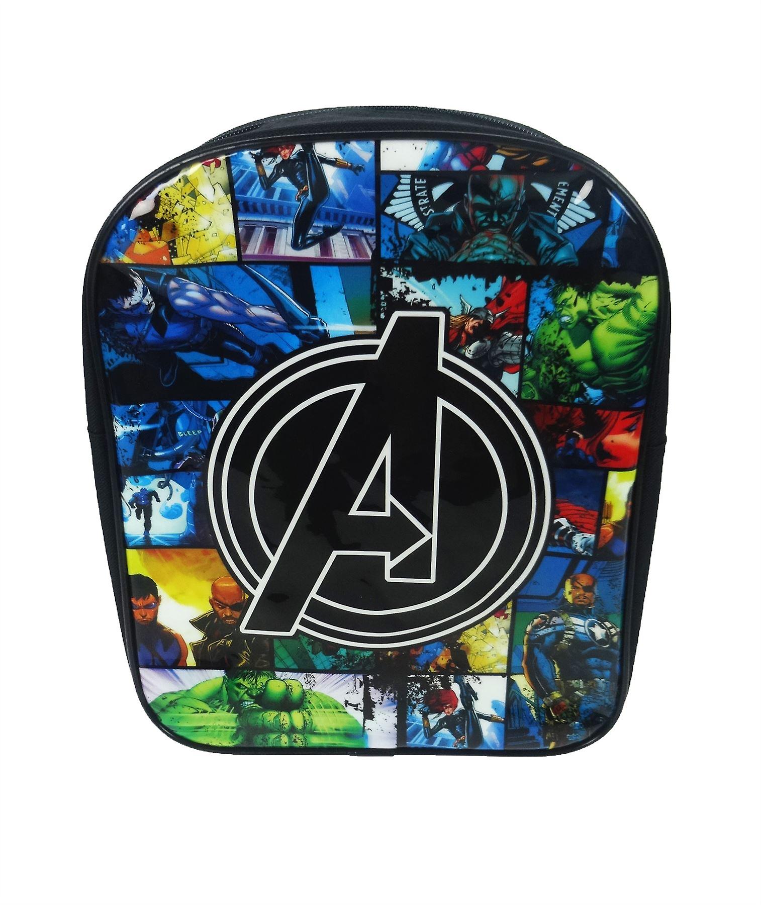 Marvel Avengers Assemble Cartoon 'A' Logo Comic Style PV Backpack School Bag