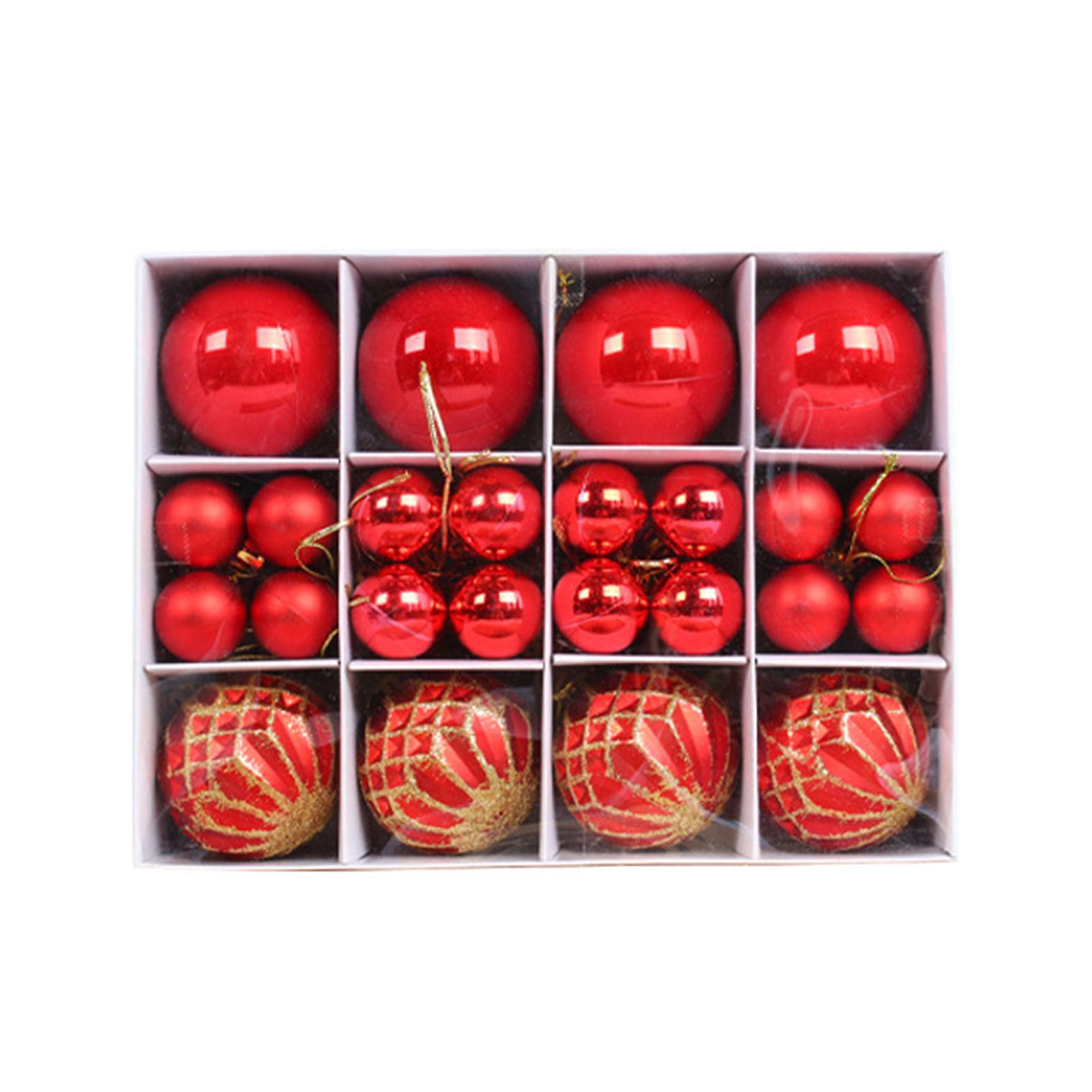 40pcs Weihnachtskugeln Geschenkbox-Set Bunte festliche Weihnachtskugeln