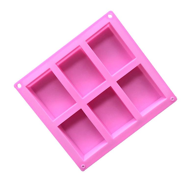 6 Cavity Rectangular Silicone Diy Soap Mold