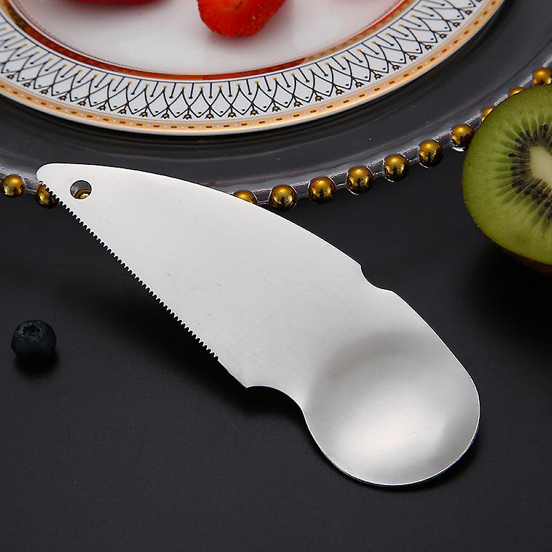 Avocado Spoon,Stainless Steel Fruit Cutter Combination Spoon Blade - Portable Fruit Slicer Suitable for Citrus,2pcs