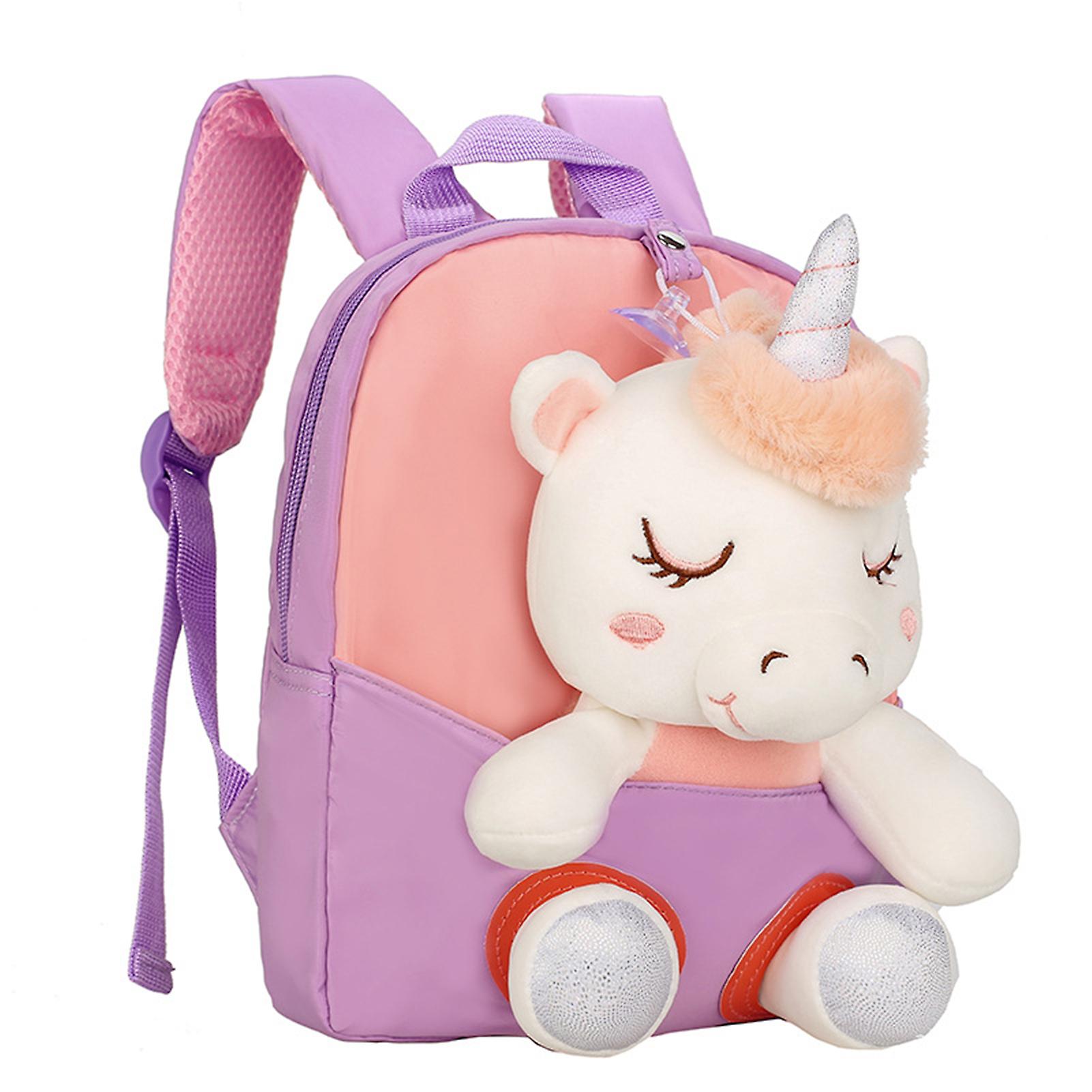 Cartoon Plush Unicorn Schoolbag Children's Casual Mini Backpack for Toddlers and Kids