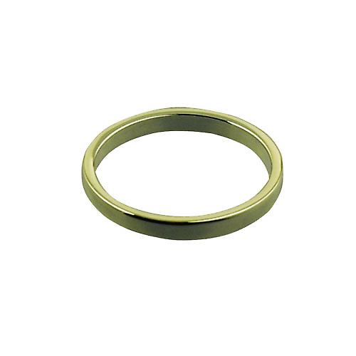 18ct Gold 2mm plain flat Wedding Ring Size P