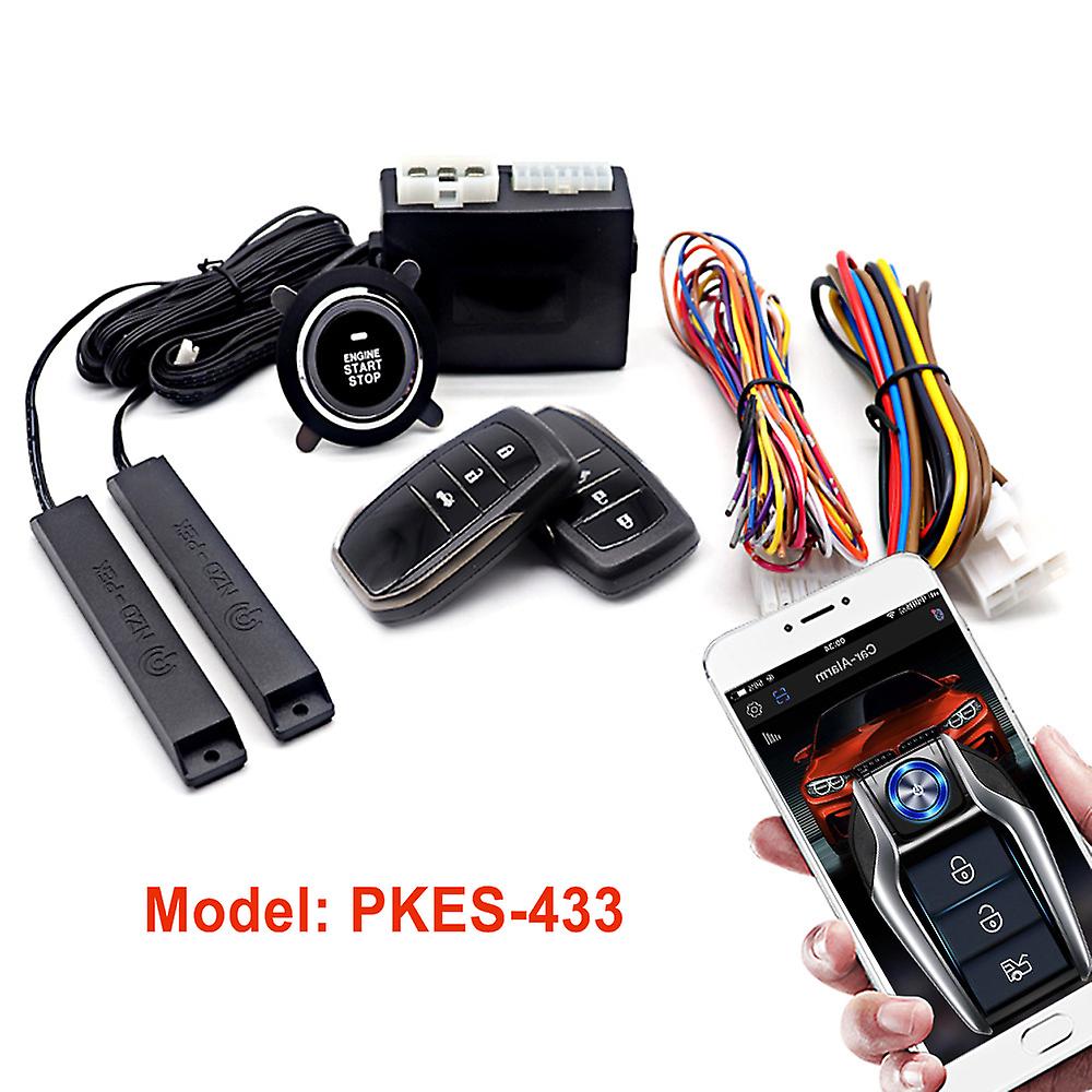 Universal Car Alarm Autostart System App Remote Control Engine Ignition Kit Push One Button Start Stop System Car Accessories