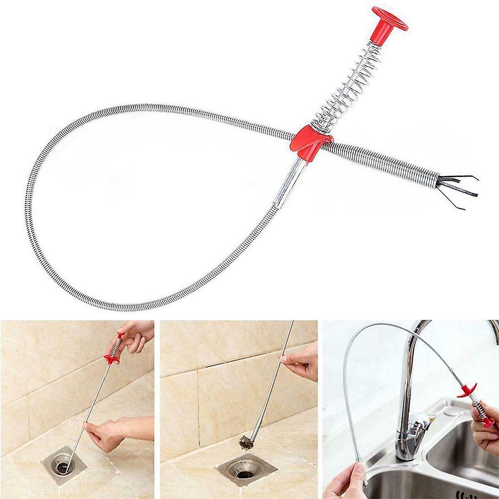 ZHOUBA Bendable Sink Cleaning Hook Sewer Dredging Tool Kitchen Spring Pipe Hair Remover