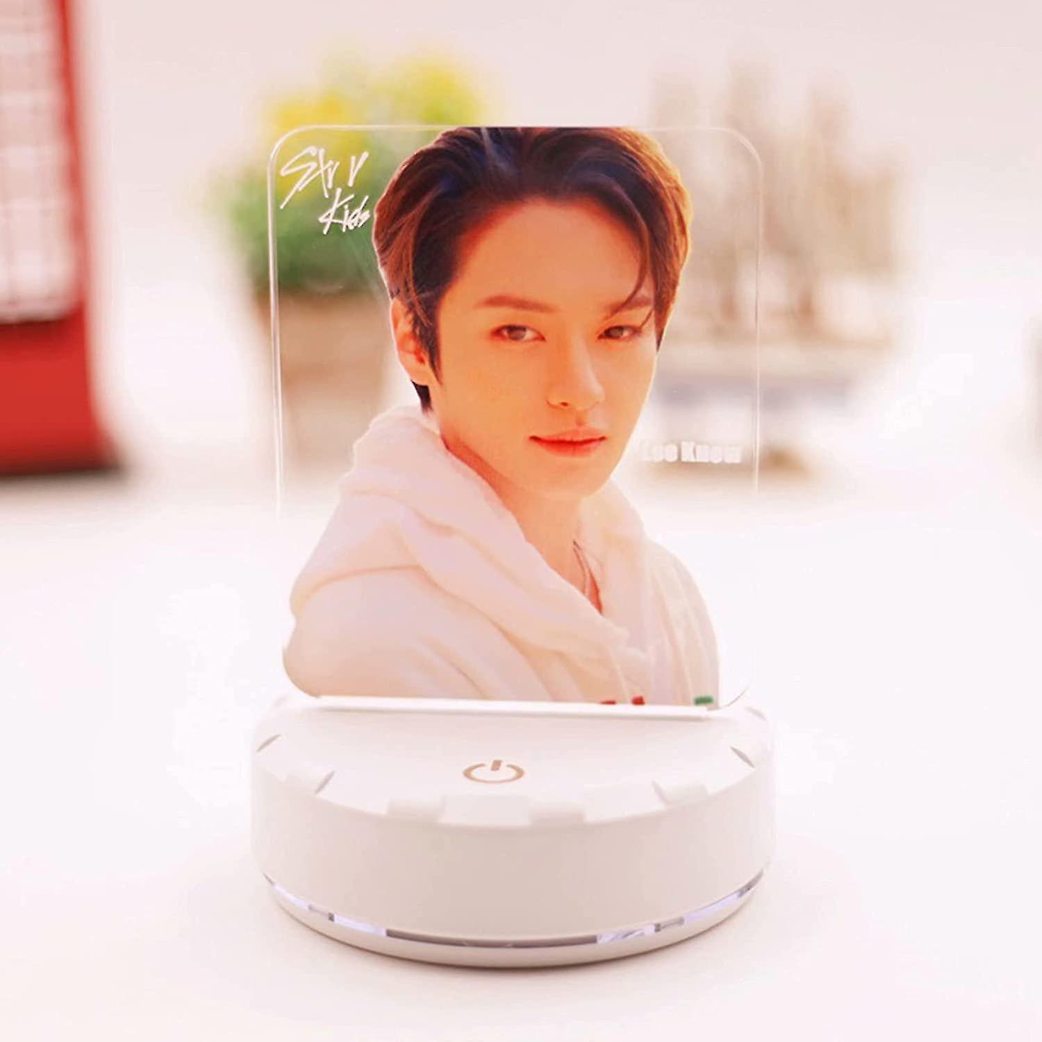 Kpop Stray Kids Night Light Felix Bangchan Hyunjin Colorful Acrylic Led Nightstand Lamp