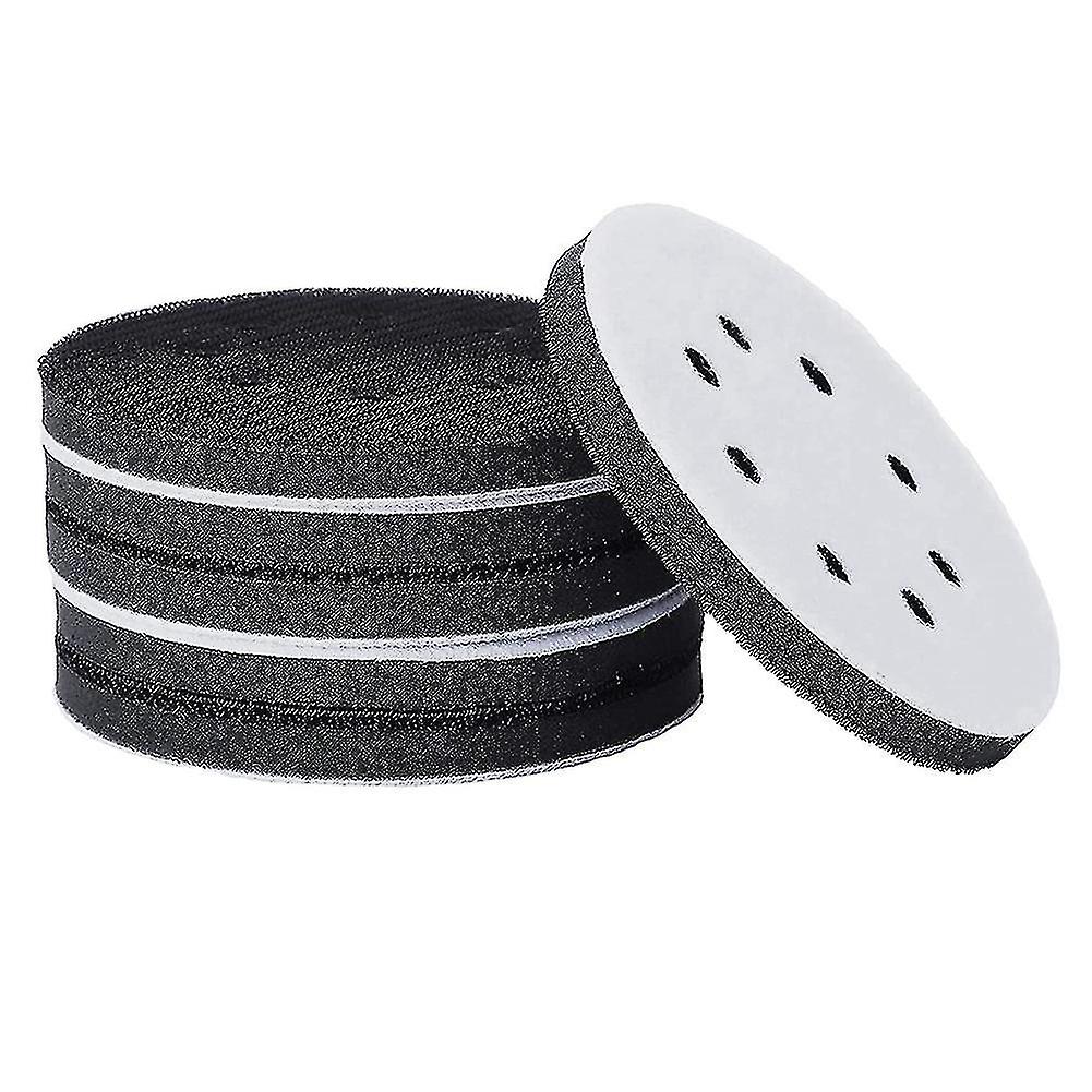 6pcs 5 Inch(125mm) 8-hole Soft Sponge Interface Pad For Sanding Pads And Hook&loop Sanding Discs Fo