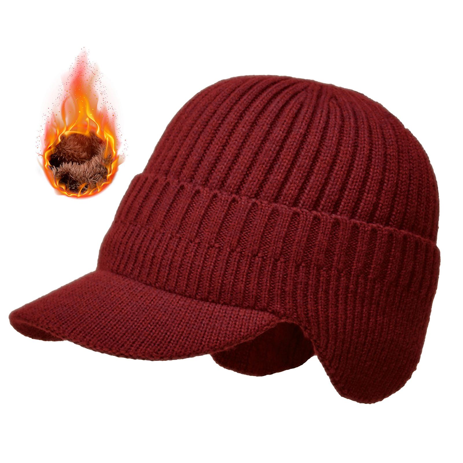 Winter Man Knitted Hat Breathable Soft Commuting Beanie for Cycling