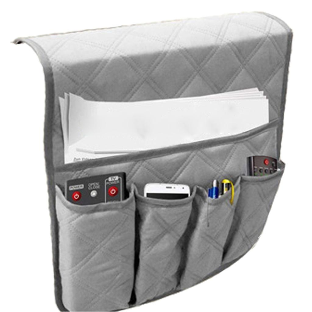Soffa Fåtölj Ficka Fjärrkontrollhållare 5 Fickor Organizer Recliner Soffa Armstöd Sidoförvaringsficka för magasin