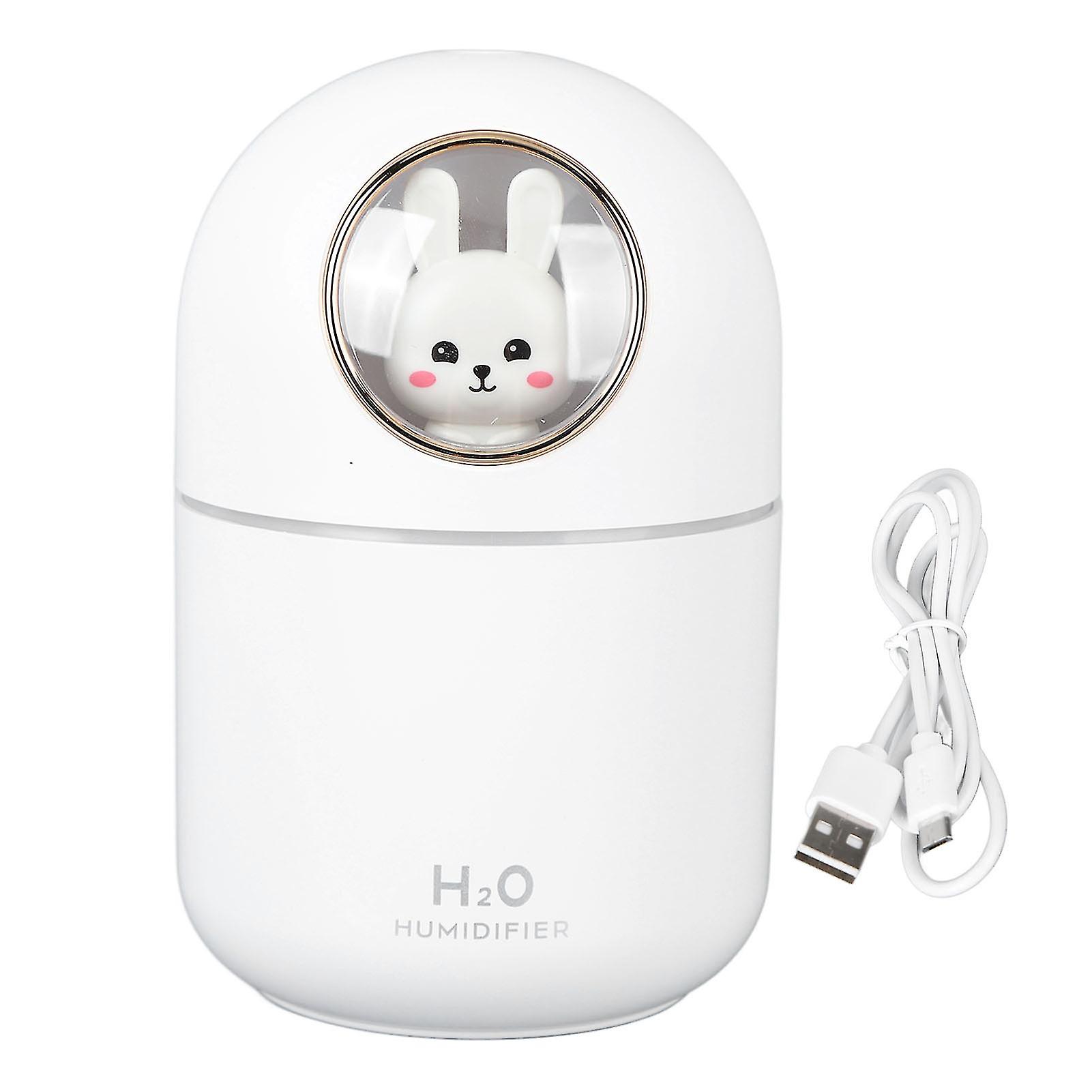 Aroma Diffuser Humidifier with USB Power Supply, 300ml Capacity, Auto Shut-Off, Home Decor for Bedroom, Office, White Rabbit