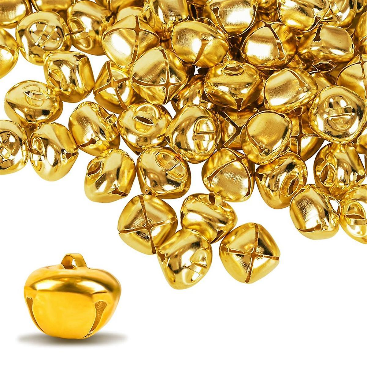 Jingle Bells, 200PCS Bells for Crafts 0.6 in Small Jingle Bells, DIY Mini Bells , Loud Sound Jingle