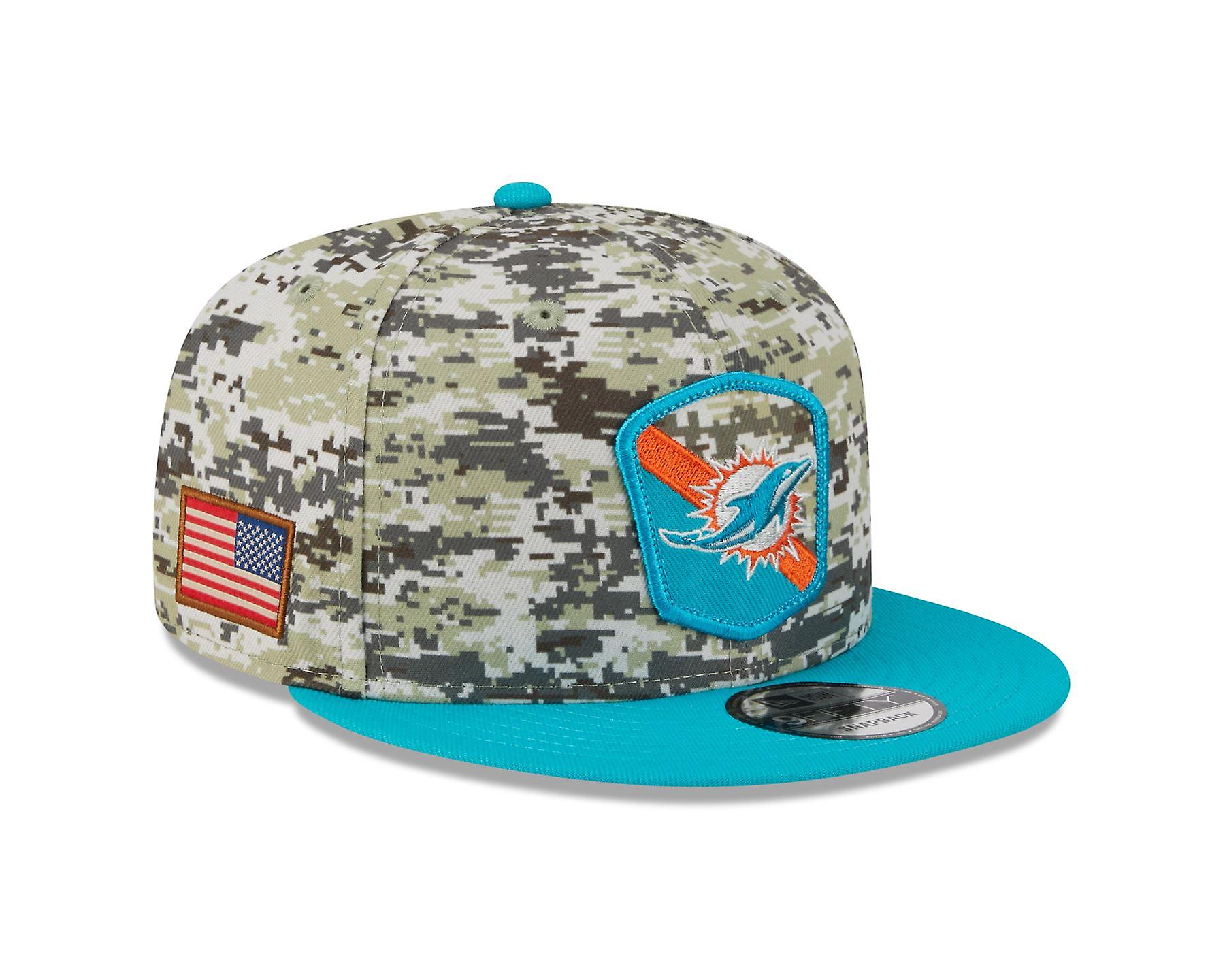 Yeni Dönem Erkekler NFL Hizmete Selam Snapback 9Fifty Cap ~ 'Miami Dolphins'