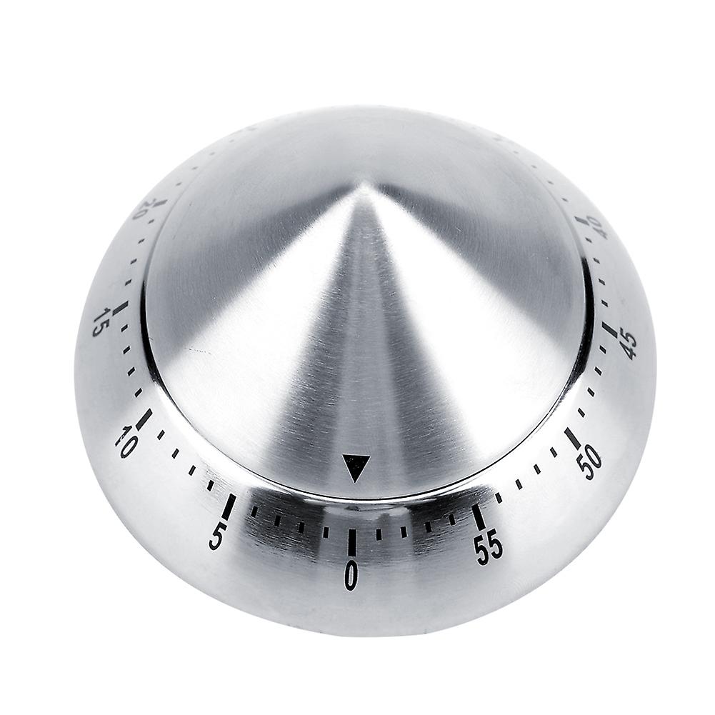 Stainless Steel Mechanical Timer, 60-Minute Countdown for Cooking