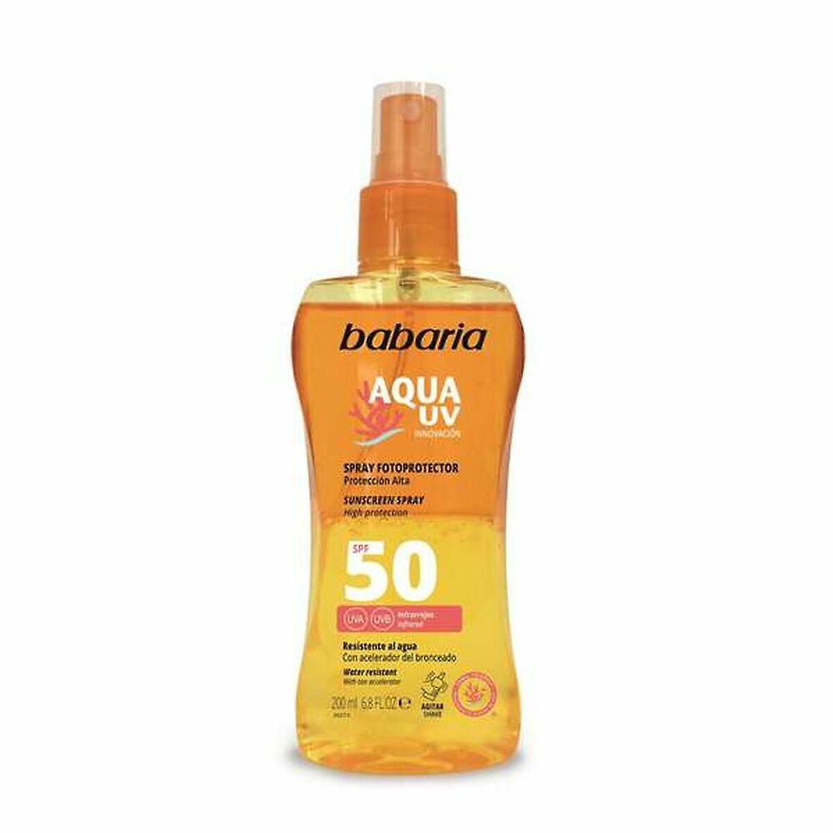 Babaria Solar Aqua UV Spf 50 身体防晒喷雾(200 毫升)