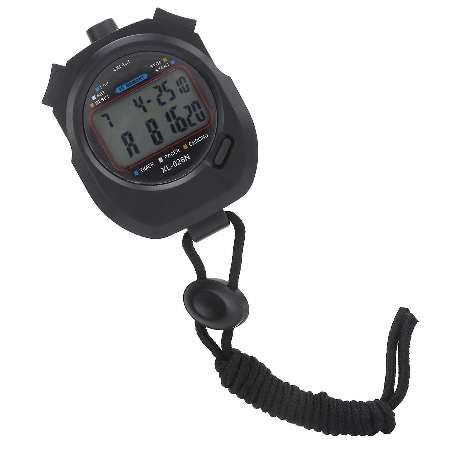Sports Timer 2Row Digital 1.9In LED Waterproof Stopwatch 260mAh