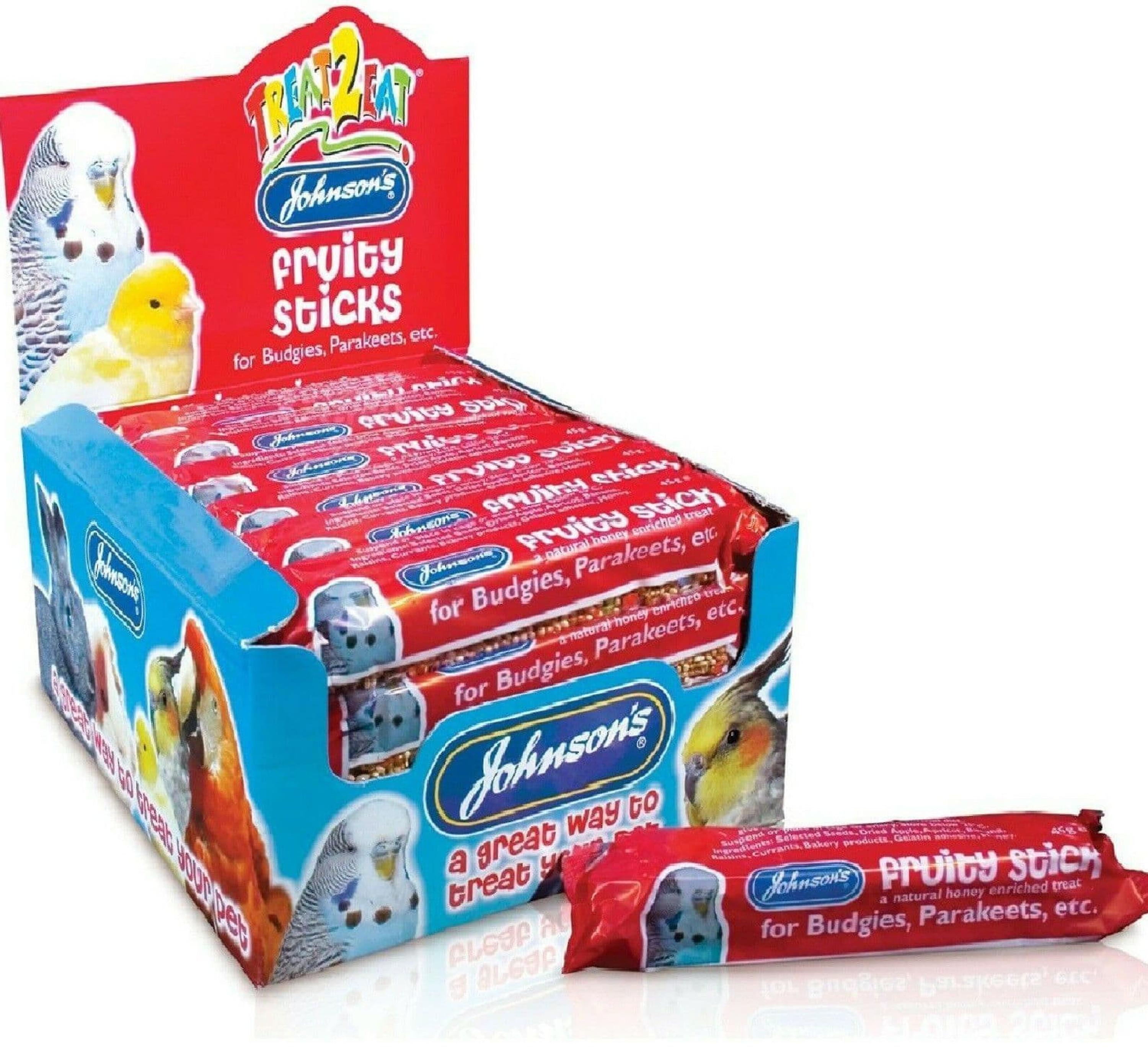 Johnson's Fruity Stick Budgie Parakeet Bird Food Case 28