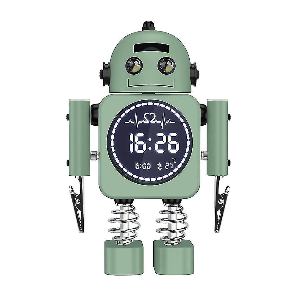 Roboter Smart Digital Wecker Temperaturanzeige Desktop-Uhren mit Schlummer-Schlafzimmer für Kind Gi chunchuan