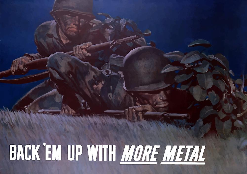 Digitally restored war propaganda poster. Poster