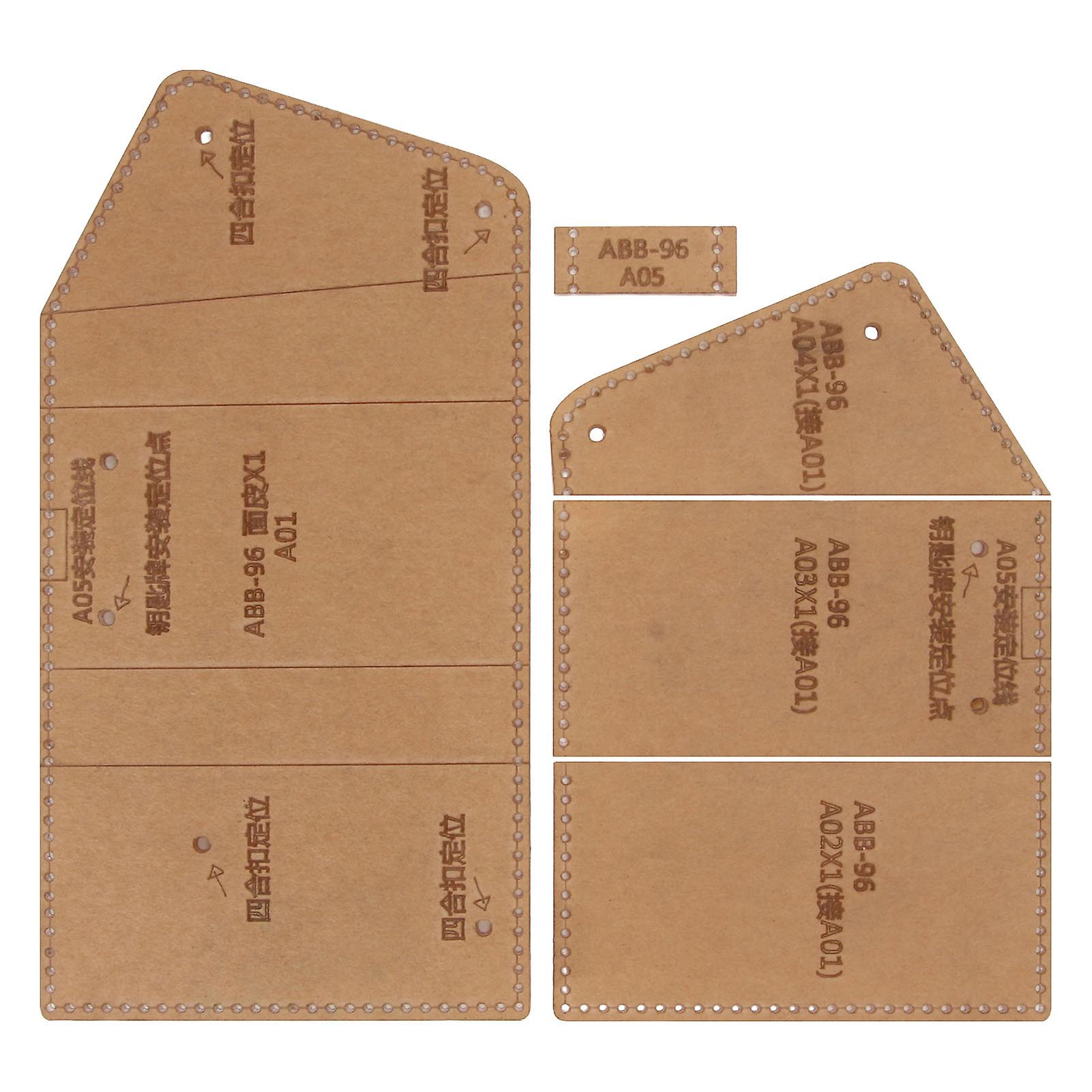 Artisan's Essential Clear Acrylic Templates, Purse Wallet Pattern For Professional Leather Quilting Stencil Set, Enhance Your Diy Hand Craft