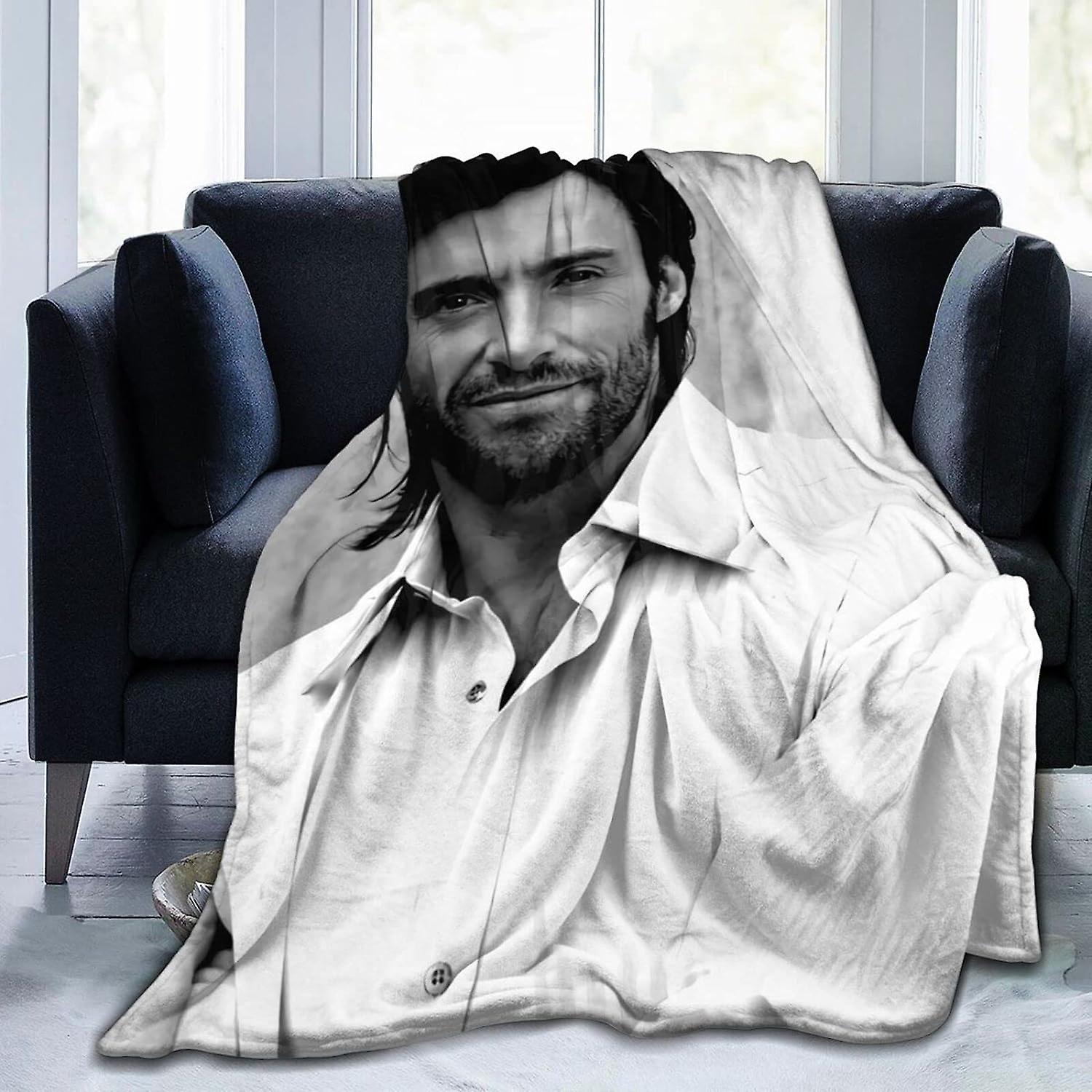 Kerota IF1622 Hugh Jackman Throw Polaire Légère Douce Flanelle Salon Chambre Canapé Couette S Toutes
