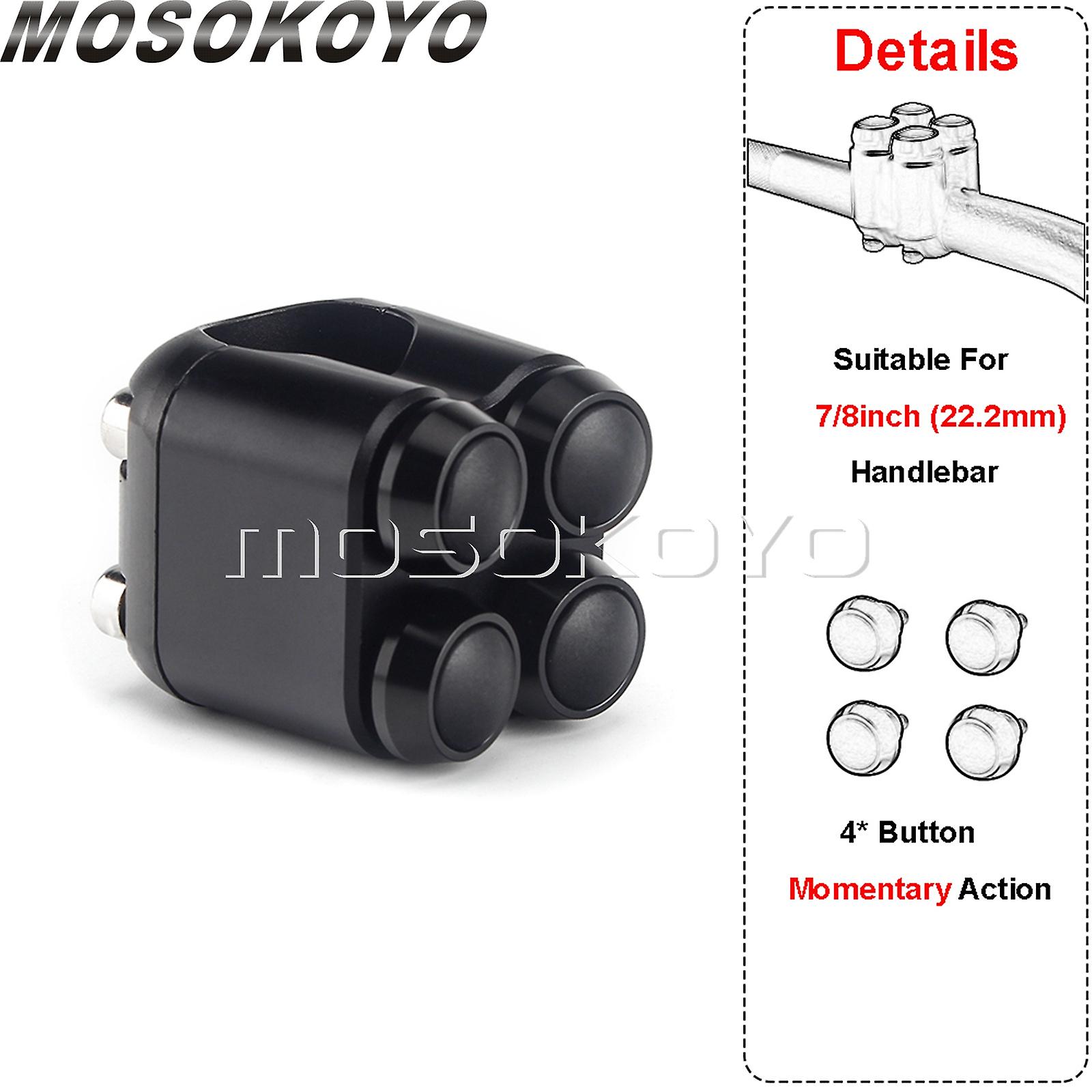 7/8" or 1" Bars 2-3 Buttons Steering Wheel Manual Control M-Switch Buttons Gear Switch for Cafe Racer Bobber Chopper 22mm 25mm~4267