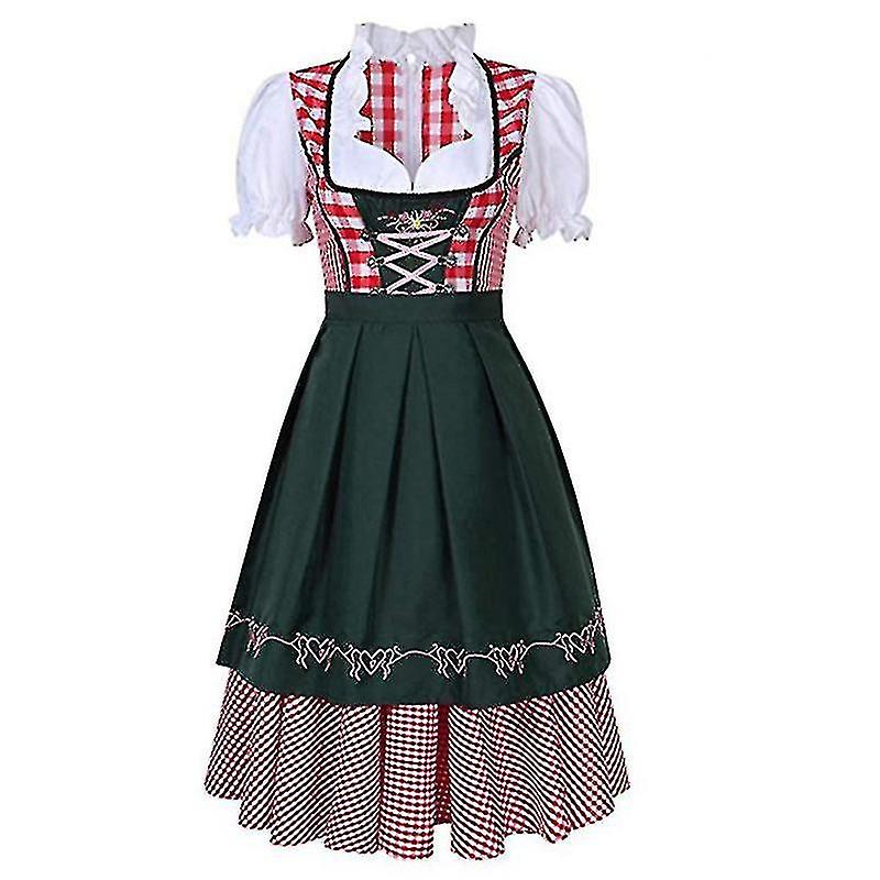 Γυναικείο παραδοσιακό κοστούμι Oktoberfest γερμανική μπύρα Wench Dirndl φόρεμα με ποδιά Cosplay κοστούμι φόρεμα πάρτι Xs-6xl συν το μέγεθος