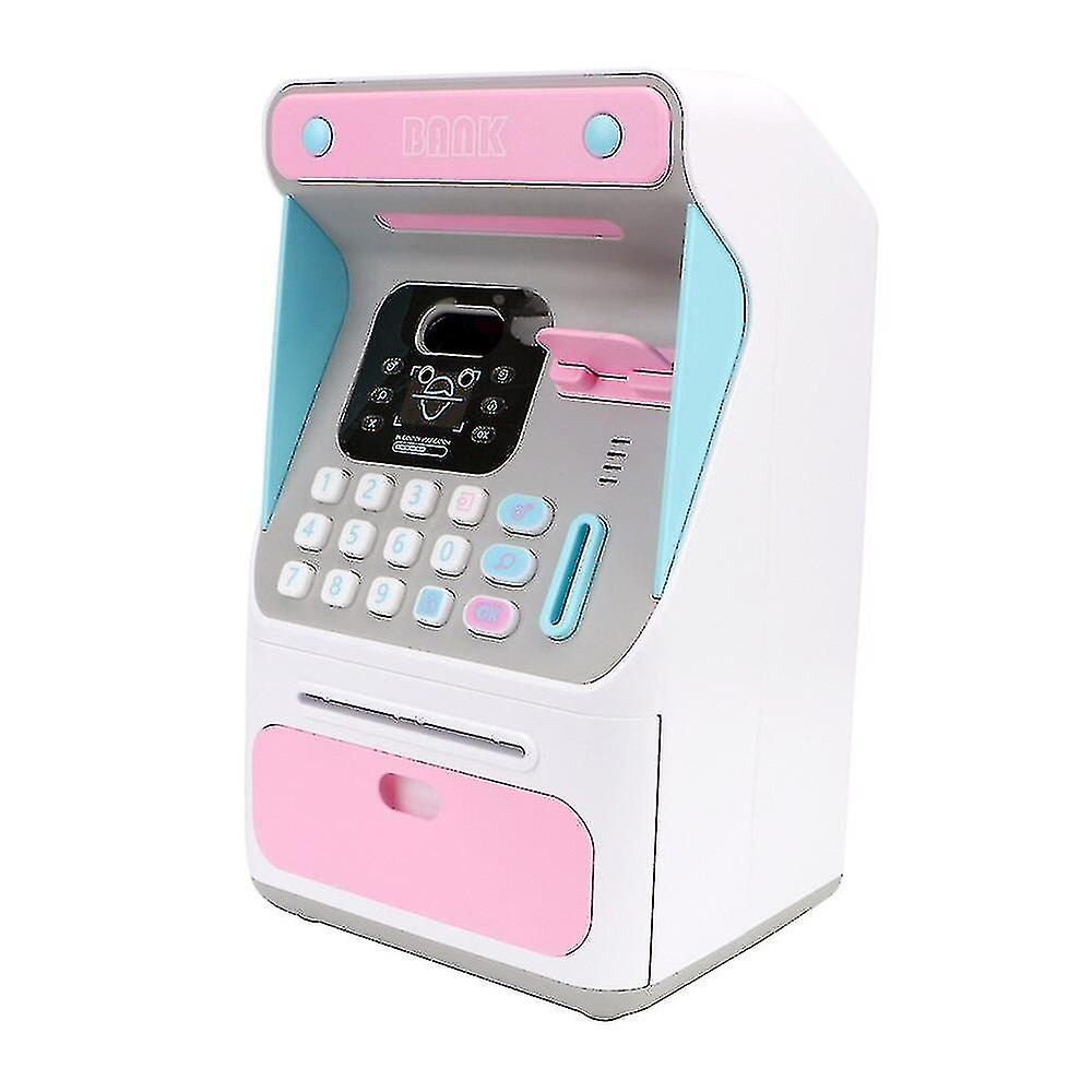 Electronic Piggy Bank Auto Scroll Paper Banknote Money Boxes Atm Machine Cash Box Simulated Face Recognition