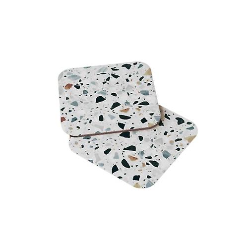Terrazzo Confetti Design Wood Coasters Set