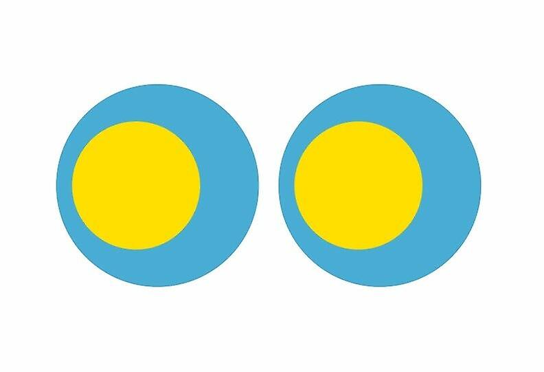 2x stick stick sticker round cocarde flag palaos palau