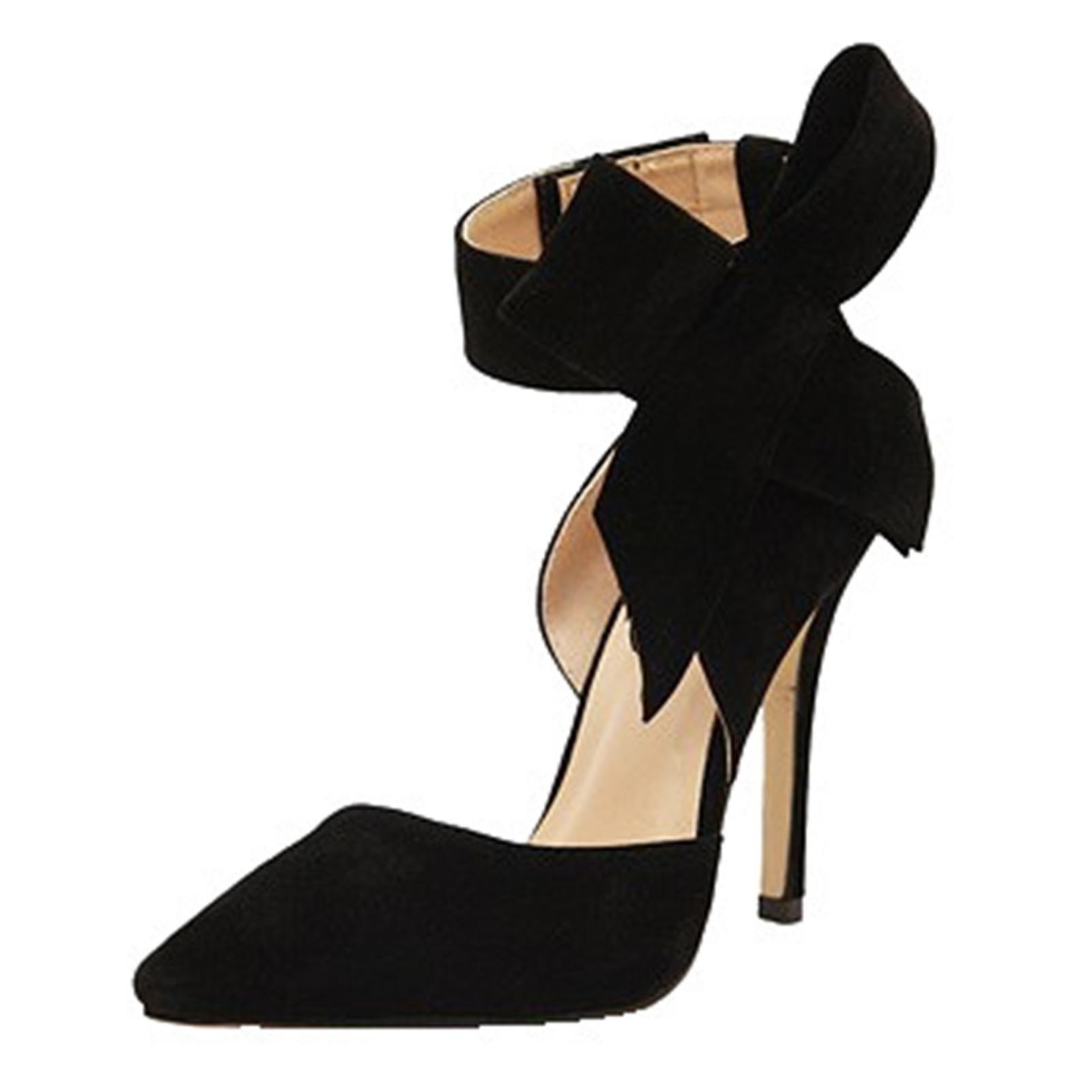 Doamnelor sandale Tocuri Moda Side Bow Design Pointed Toe Stilettos pentru femei