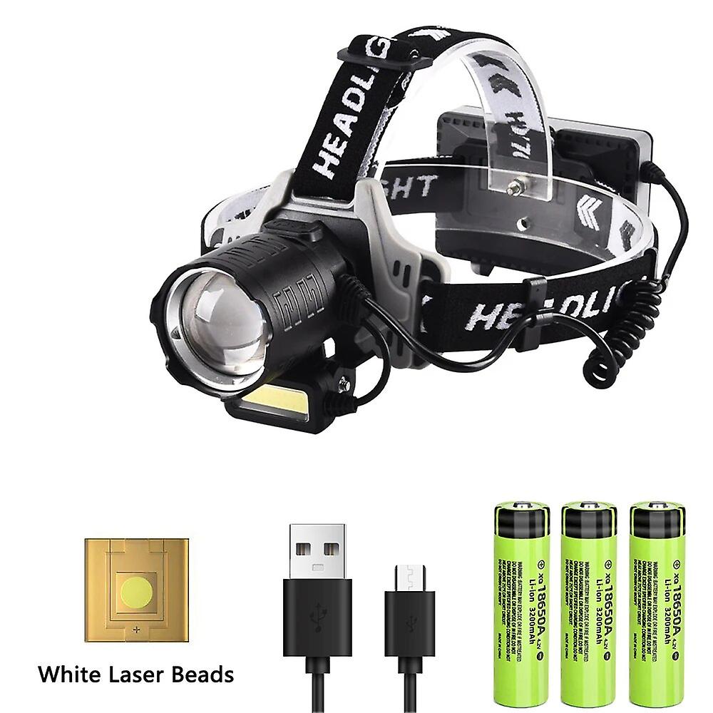 30w Led + cob Zoom Scheinwerfer Bewegungssensor LED-Stirnlampe USB wiederaufladbarer superheller Scheinwerfer Long Range Notlampe