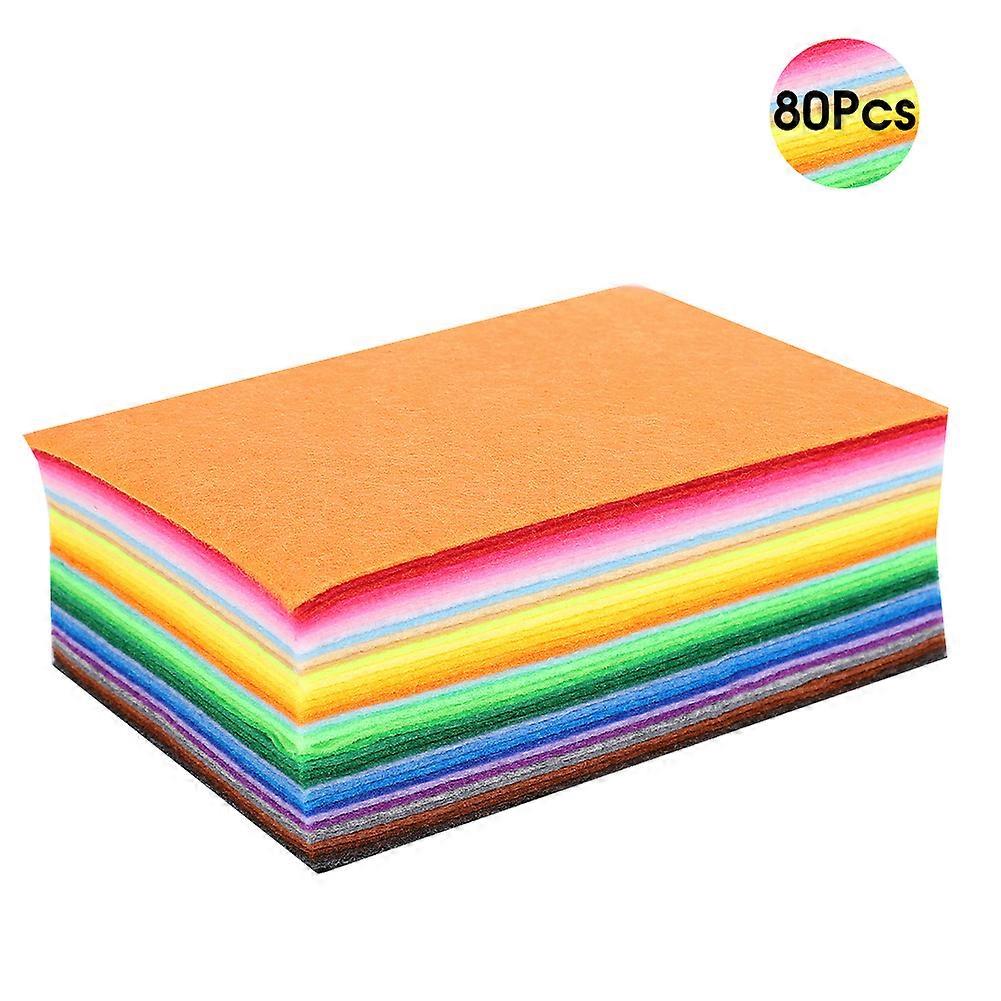 10x15cm 80pcs Felt Cloth Fabric Diy Craft Decorative Material For Home Sewing School Project