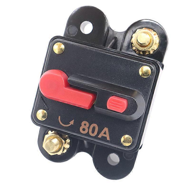 12V Circuit Breaker Reset Fuse for Car, Ocean, Boat, Bike Stereo Audio (80A) Note: The data is all measured manually, please allow 1-3cm error, due to