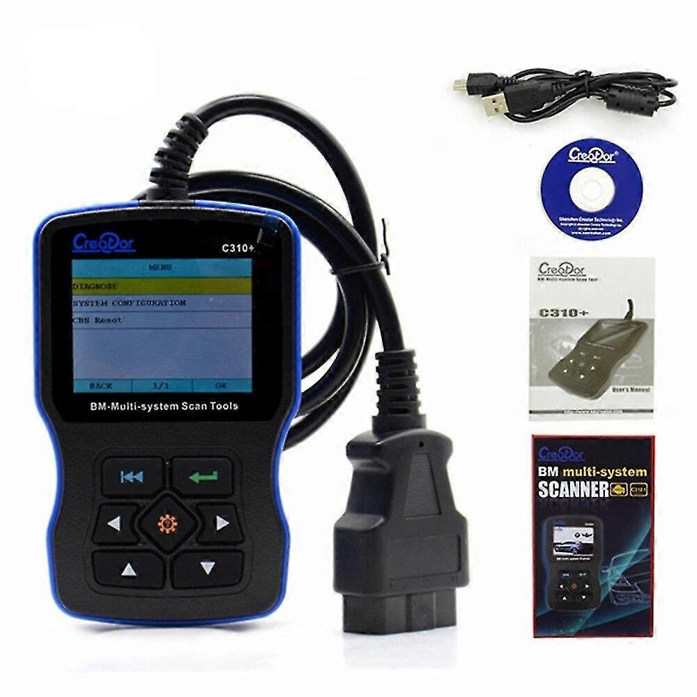 Obd2 scanner for bmw e46 e90 e60 e39 creator c310+ pro v7.6 airbag/ abs/ srs diagnostic scan reset tool for bmw code reader